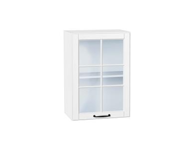 Шкаф верхний со стеклом Дублин 500 Special White / Белый