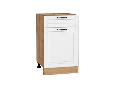 Шкаф нижний с 1 ящиком Дублин 500 Special White / Дуб вотан