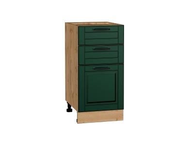 Шкаф нижний с 3-мя ящиками Дублин 400 Special Green / Дуб вотан