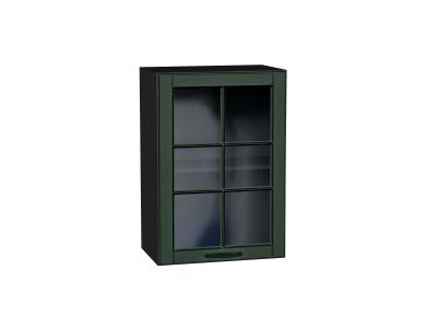 Шкаф верхний со стеклом Дублин 500 Special Green / Graphite