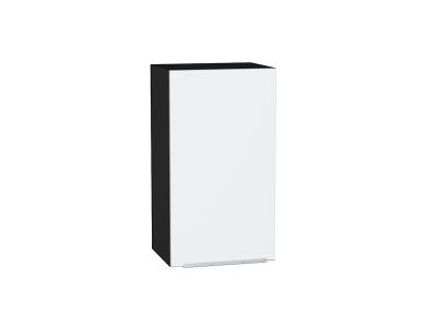 Шкаф верхний Фьюжн 400 Silky White / Graphite