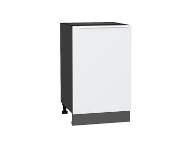 Шкаф нижний Фьюжн 500 Silky White / Graphite