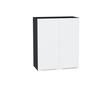 Шкаф верхний Фьюжн 600 Silky White / Graphite