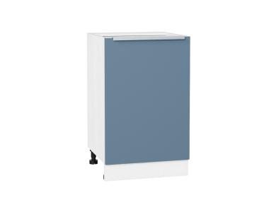 Шкаф нижний Фьюжн 500 Silky Blue / Белый