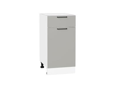Шкаф нижний с 1 ящиком Флэт 400 Light Grey In 2S / Белый