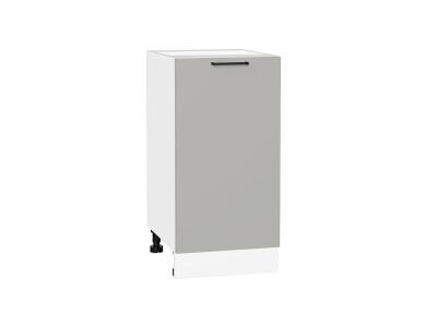 Шкаф нижний Флэт 400 Light Grey In 2S / Белый