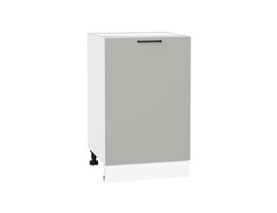 Шкаф нижний Флэт 500 Light Grey In 2S / Белый