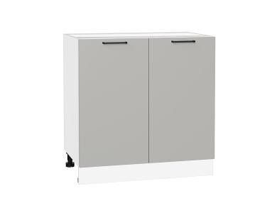 Шкаф нижний Флэт 800 Light Grey In 2S / Белый