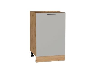 Шкаф нижний Флэт 500 Light Grey In 2S / Дуб вотан