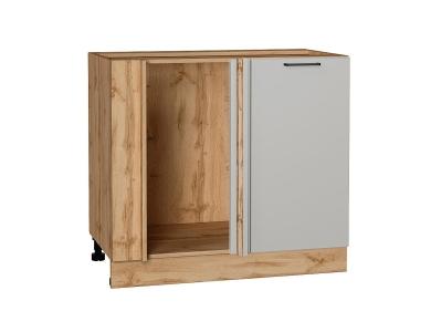 Шкаф нижний угловой Флэт 990М Light Grey In 2S / Дуб вотан