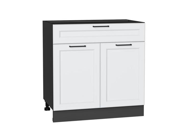 Шкаф нижний с 1 ящиком Барселона 800 Белый / Graphite