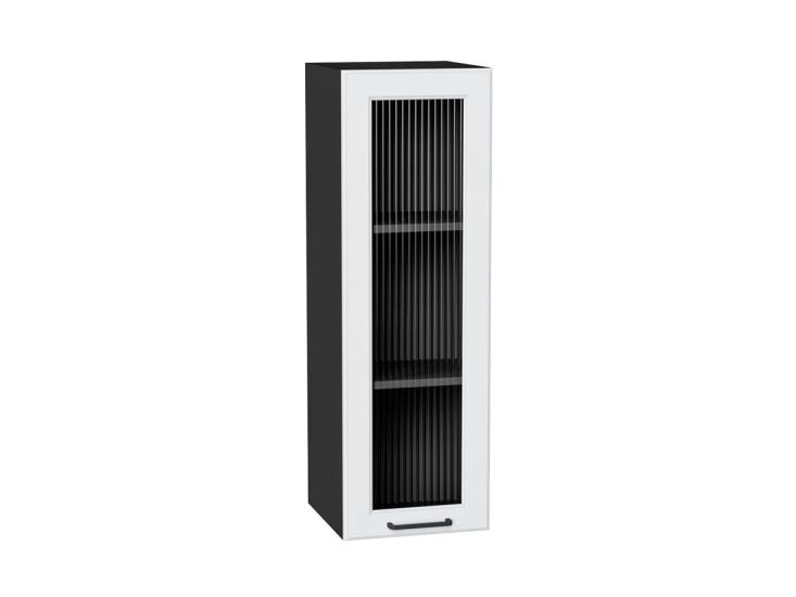 Шкаф верхний со стеклом Барселона 300Н Белый / Graphite