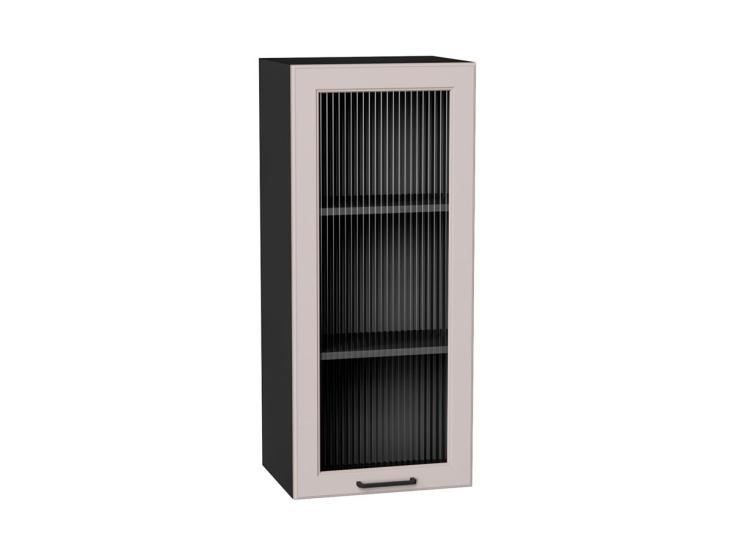 Шкаф верхний со стеклом Барселона 400Н Кашемир / Graphite