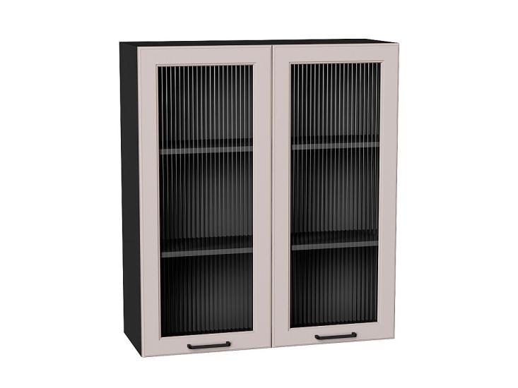 Шкаф верхний со стеклом Барселона 800Н Кашемир / Graphite
