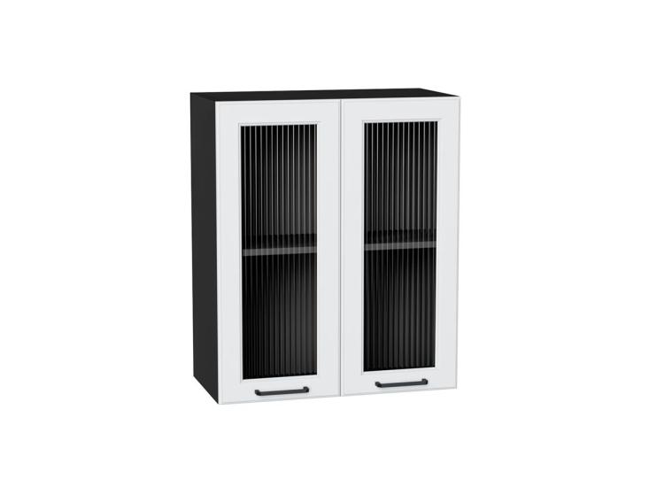 Шкаф верхний со стеклом Барселона 600 Белый / Graphite