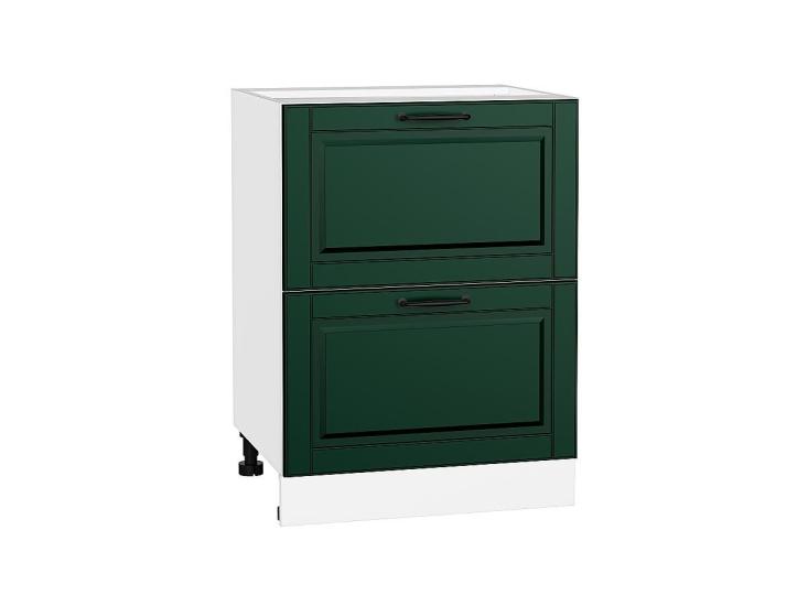 Шкаф нижний с 2-мя ящиками Дублин 600 Special Green / Белый