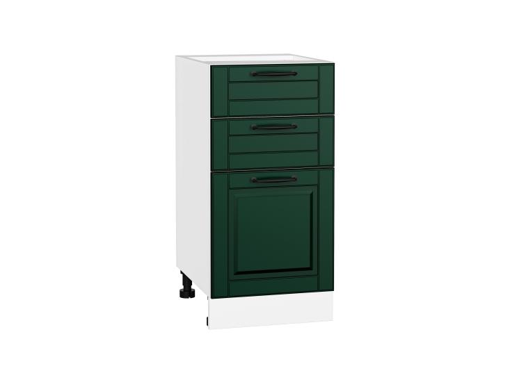 Шкаф нижний с 3-мя ящиками Дублин 400 Special Green / Белый