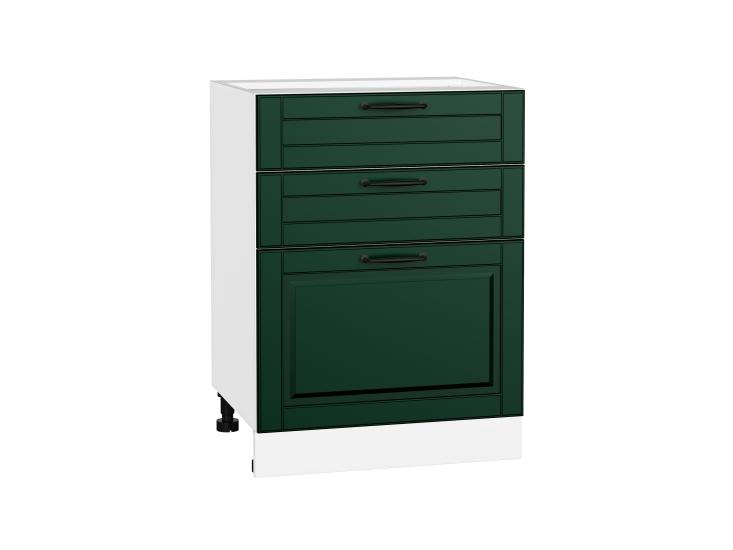 Шкаф нижний с 3-мя ящиками Дублин 600 Special Green / Белый
