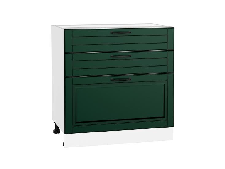 Шкаф нижний с 3-мя ящиками Дублин 800 Special Green / Белый