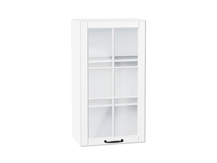Шкаф верхний со стеклом Дублин 500Н Special White / Белый