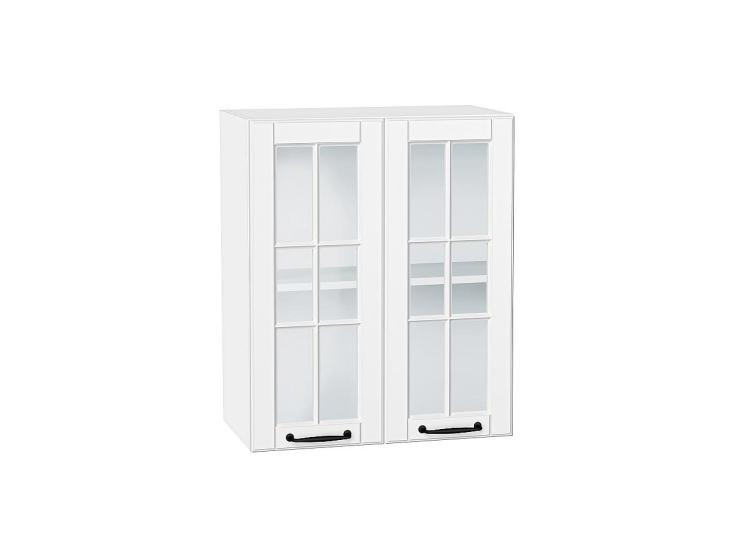 Шкаф верхний со стеклом Дублин 600 Special White / Белый