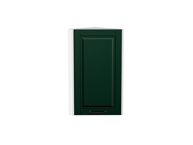 Шкаф верхний торцевой Дублин 300 Special Green / Белый