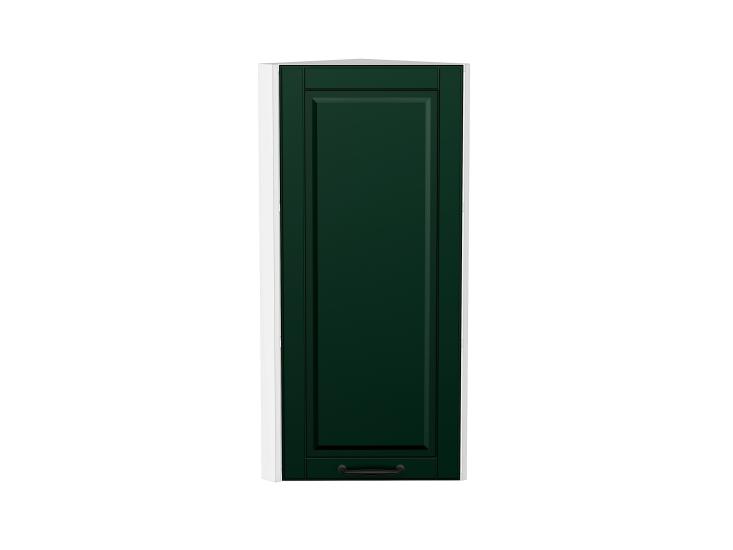 Шкаф верхний торцевой Дублин 300Н Special Green / Белый