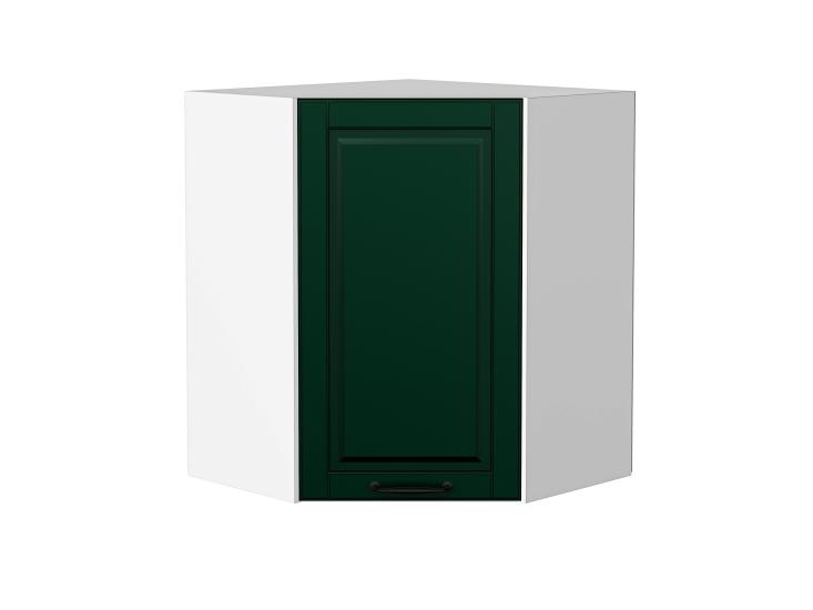 Шкаф верхний угловой Дублин 590 Special Green / Белый