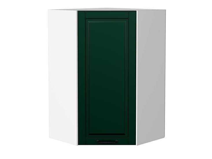 Шкаф верхний угловой Дублин 590Н Special Green / Белый