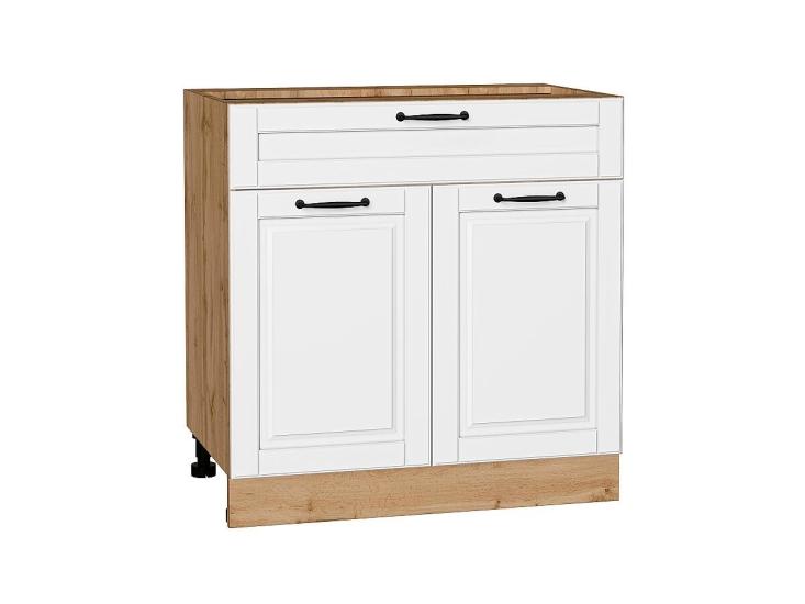 Шкаф нижний с 1 ящиком Дублин 800 Special White / Дуб вотан