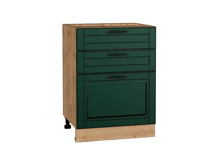 Шкаф нижний с 3-мя ящиками Дублин 600 Special Green / Дуб вотан