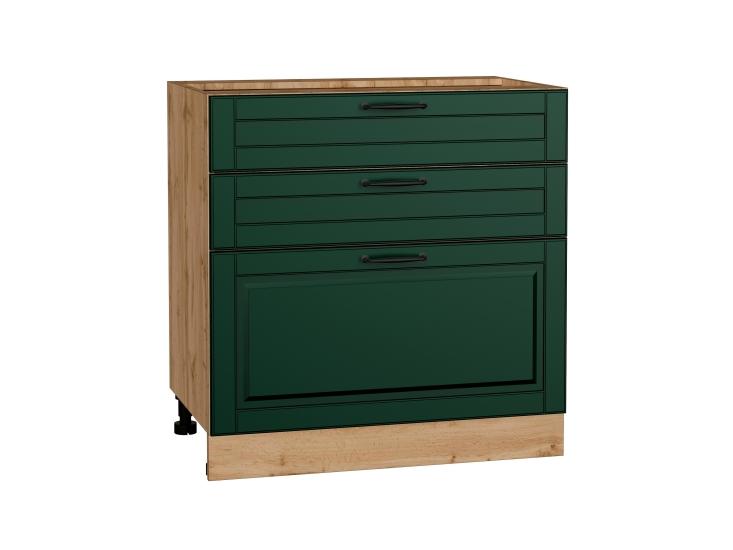 Шкаф нижний с 3-мя ящиками Дублин 800 Special Green / Дуб вотан