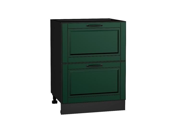 Шкаф нижний с 2-мя ящиками Дублин 600 Special Green / Graphite