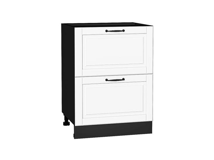 Шкаф нижний с 2-мя ящиками Дублин 600 Special White / Graphite