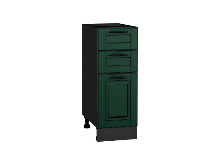 Шкаф нижний с 3-мя ящиками Дублин 300 Special Green / Graphite