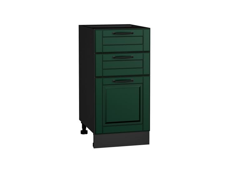 Шкаф нижний с 3-мя ящиками Дублин 400 Special Green / Graphite