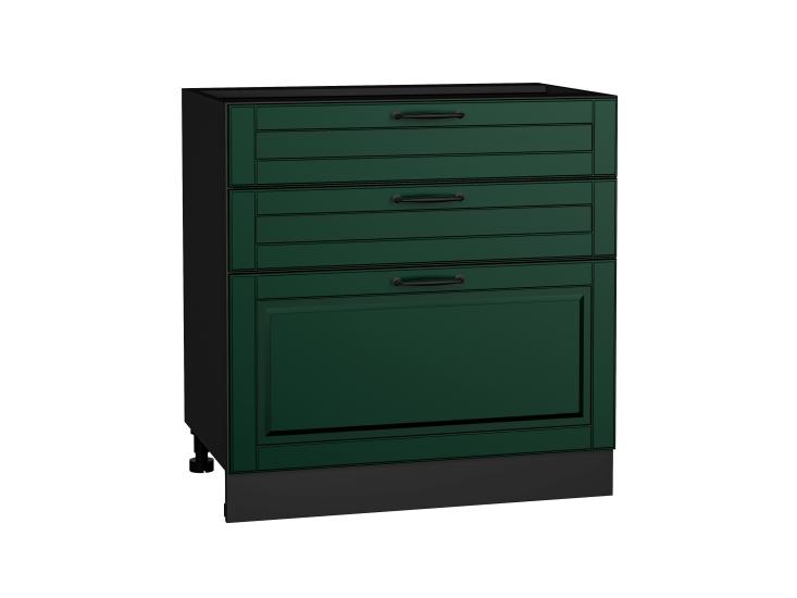 Шкаф нижний с 3-мя ящиками Дублин 800 Special Green / Graphite