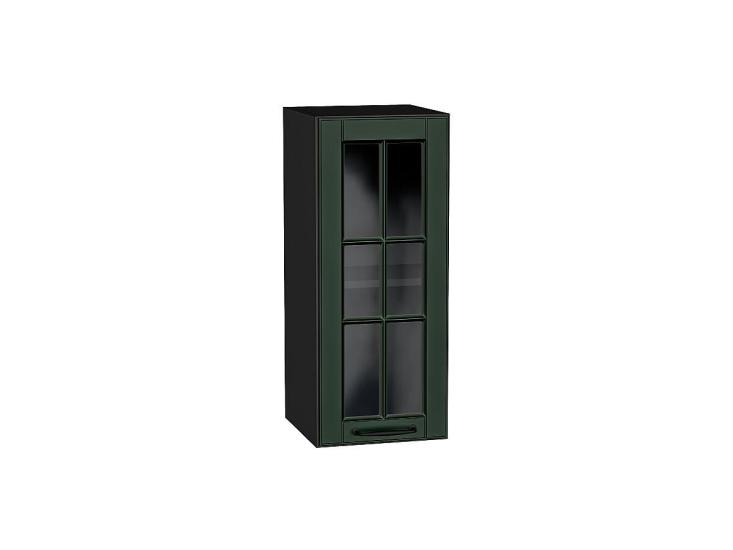 Шкаф верхний со стеклом Дублин 300 Special Green / Graphite