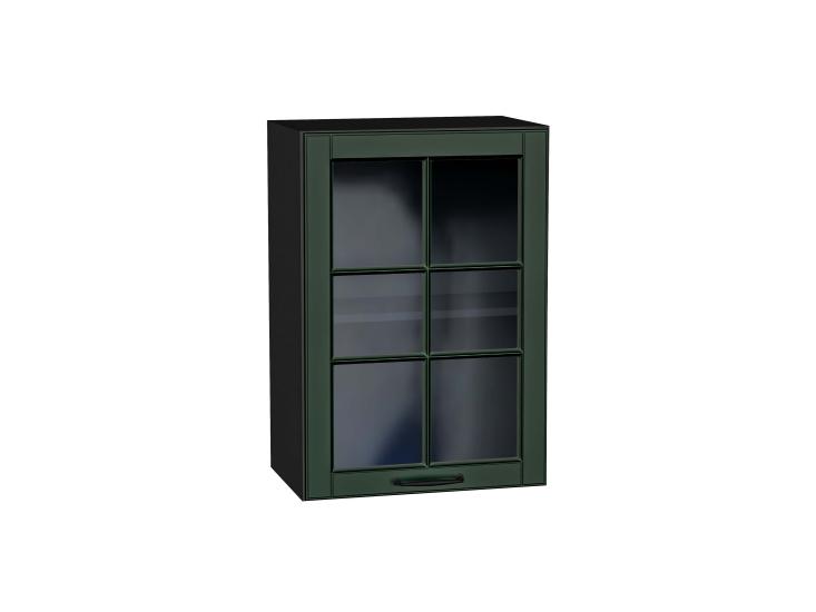 Шкаф верхний со стеклом Дублин 500 Special Green / Graphite