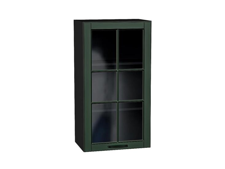 Шкаф верхний со стеклом Дублин 500Н Special Green / Graphite