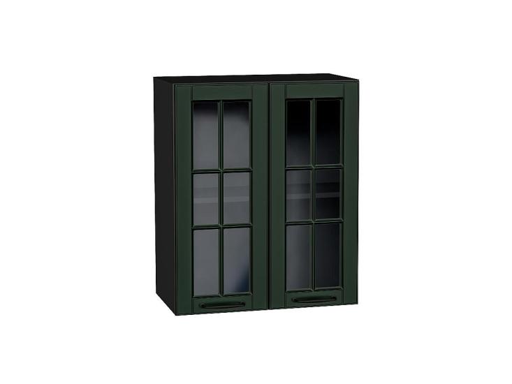 Шкаф верхний со стеклом Дублин 600 Special Green / Graphite