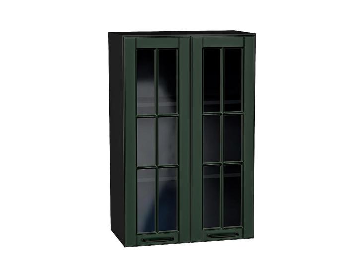 Шкаф верхний со стеклом Дублин 600Н Special Green / Graphite