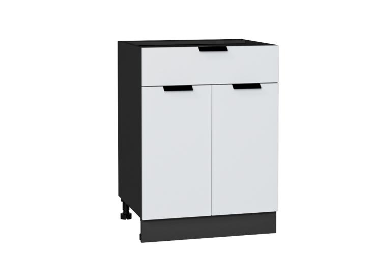 Шкаф нижний с 1 ящиком Евро 601М Белый / Graphite