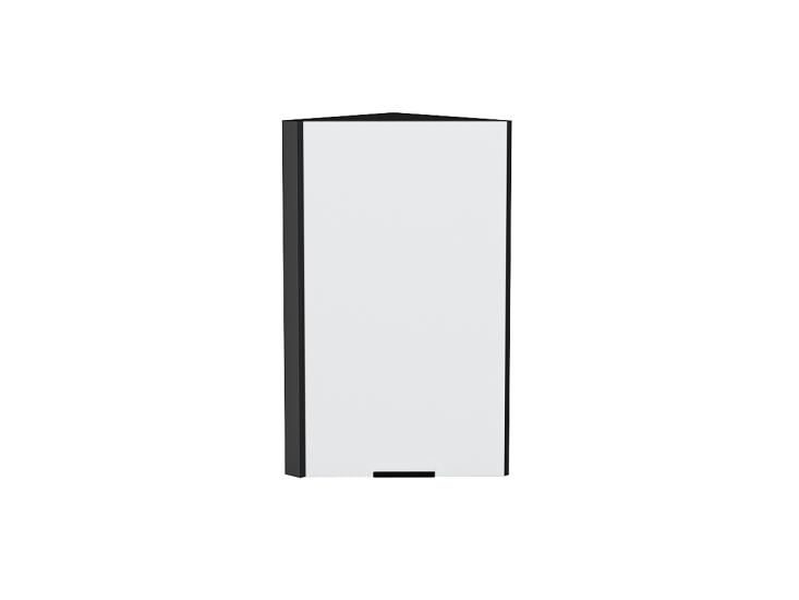 Шкаф верхний торцевой Евро 300 Белый / Graphite