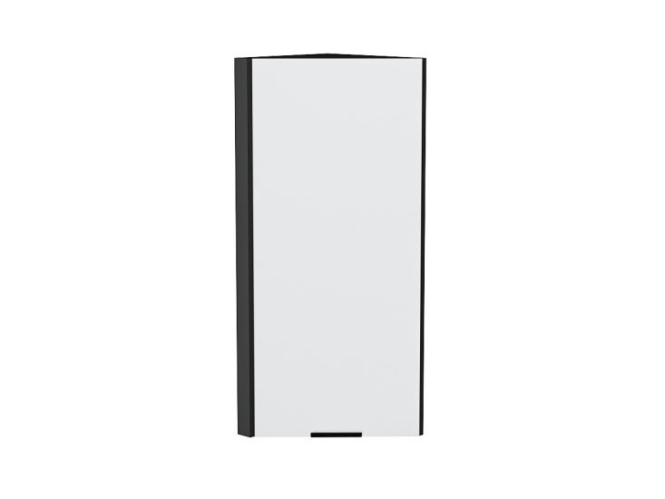 Шкаф верхний торцевой Евро 300Н Белый / Graphite