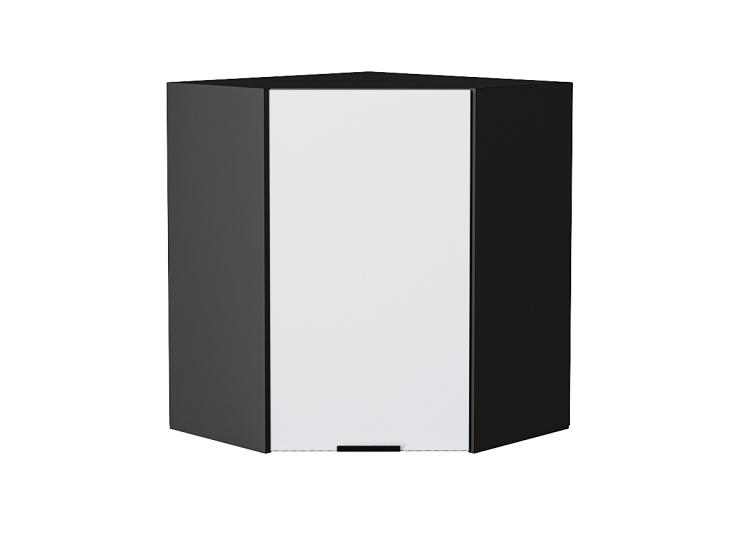 Шкаф верхний угловой Евро 590 Белый / Graphite