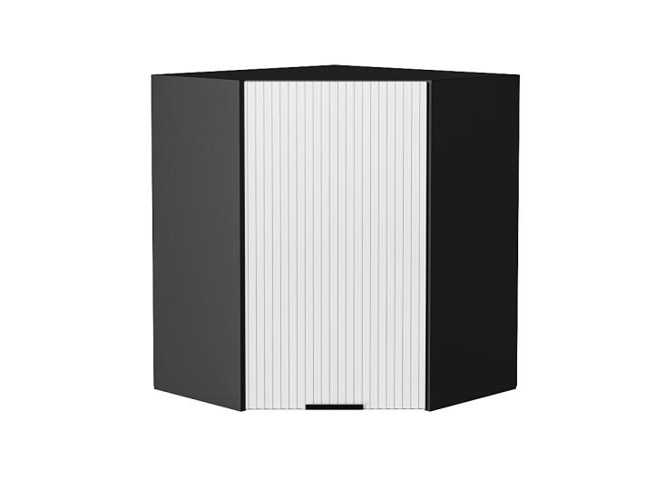 Шкаф верхний угловой Евро Лайн 590 Белый / Graphite