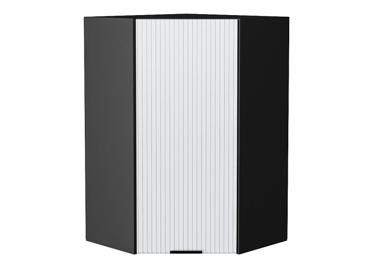 Шкаф верхний угловой Евро Лайн 590Н Белый / Graphite