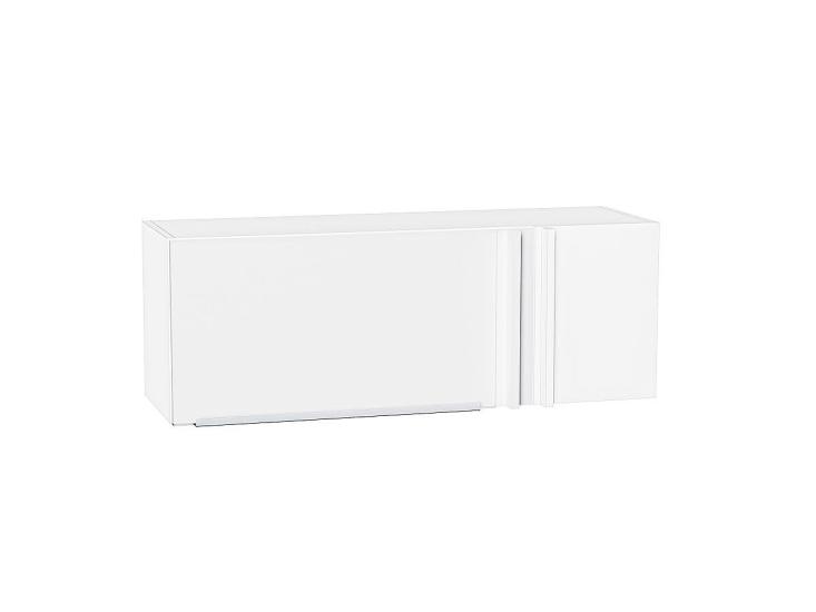 Шкаф верхний прямой угловой горизонтальный Фьюжн 1000 Silky White / Белый