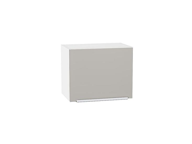 Шкаф верхний горизонтальный Фьюжн 450 Silky Light Grey / Белый